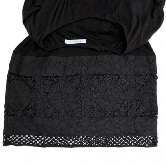 Bailey 44 Layered Tent Overlay Lace Trim Dress Size Medium Black Rayon - Picture 3 of 8